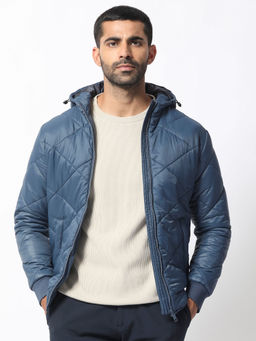 Rare Rabbit - Parco Dark Blue Solid Jacket