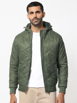 Rare Rabbit - Parco Dark Green Solid Jacket
