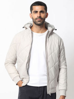Rare Rabbit - Parco Light Grey Solid Jacket