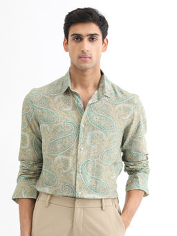 Rare Rabbit - Rego Green Printed Shirt