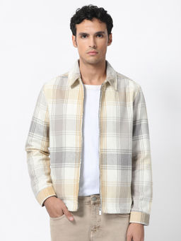 Rare Rabbit - Rizo Light Brown Checks Jacket