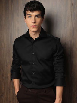 Rare Rabbit - Rona Black Solid Shirt