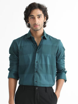 Rare Rabbit - Santhe Teal Checks Shirt