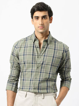 Rare Rabbit - Torrey Olive Checks Shirt