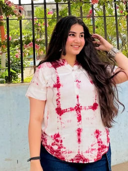 Maaesa - Women Red Tie & Dye Top