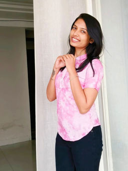 Maaesa - Women Pink Tie & Dye Top