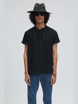 TERRA LUNA - Maui Black Linen T-shirt