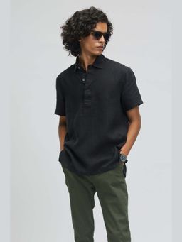 TERRA LUNA - Aruba Black Linen T-shirt