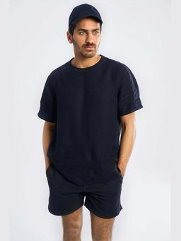 TERRA LUNA - Pico Black Linen T-shirt