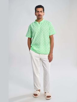 TERRA LUNA - Maui Green Khadi Printed T-shirt