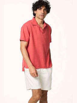 TERRA LUNA - Cata Rust Khadi Polo T shirt