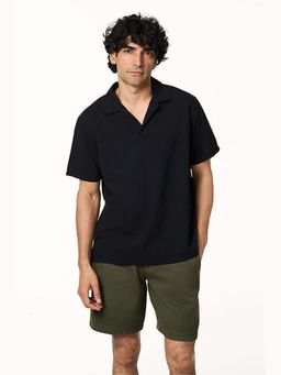 TERRA LUNA - Cata Black Khadi Polo T shirt