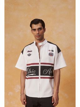 Muvazo - Aeris Varsity White Shirt