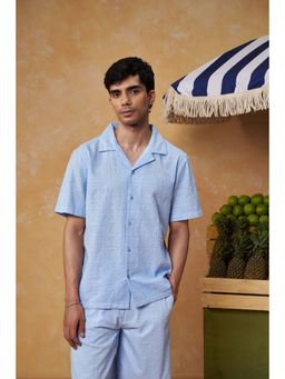 Muvazo - Mono Craft Blue Shirt