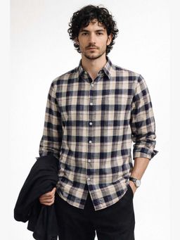 XKIND - Multi-Coloured Checks Regular Fit Casual Shirt