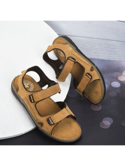 WOODLAND - Men Camel Tan Casual Sandals