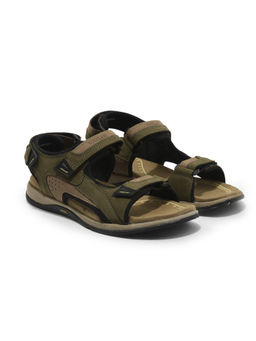 WOODLAND - Men Olive Green Casual Sandals