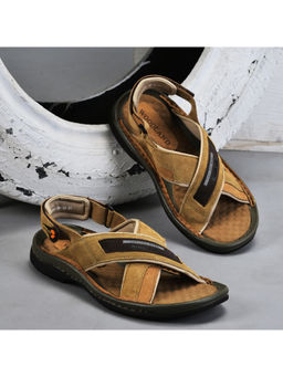 WOODLAND - Men Camel Tan Casual Sandals