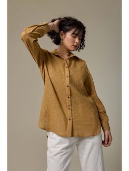 Studio Rabha - Sand Mustard Cotton Textured Shirt
