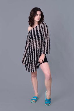 Keepfit - Crochet Striped Cover-Up Beach Dress