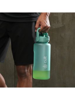 CULT - Motivational Bottle 2L Unisex Time Mark Sipper With Straw Green