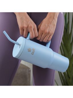 CULT - Tumbler 1200Ml Steel Straw With Straw Cap And Cleaner Unisex Blue