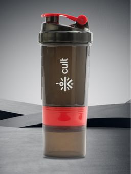 CULT - Gym Spider Compartment Shaker Bottle 550Ml Black Red