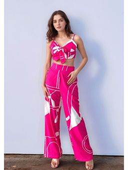 Outzidr - Pink Floral Relaxed Co-Ord Set