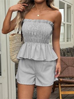 Outzidr - Grey Stripes Regular Co-Ord Set