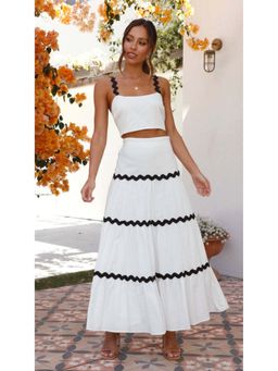 Outzidr - White Floral Regular Co-Ord Set