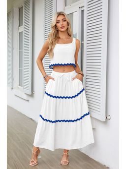 Outzidr - Off White Embroidered Relaxed Co-Ord Set