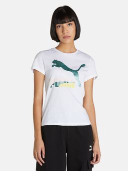 Puma - Classics Logo Womens White T-shirt