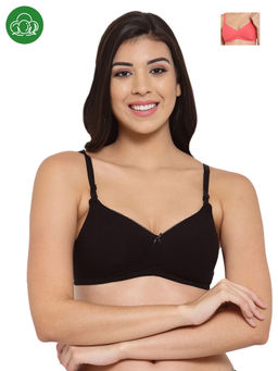 Inner Sense - Organic Cotton Antimicrobal Padded t-shirt Bra Multi-Color (Pack of 2)