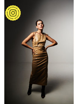 SOTBELLA - Longline Leather Chic Dress