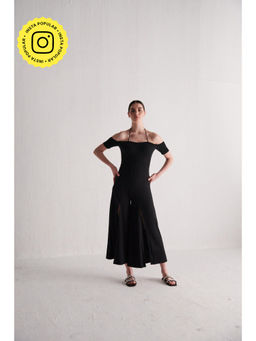 SOTBELLA - Black Jumpsuit With Slits