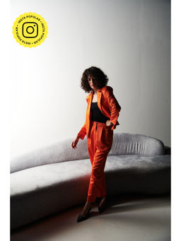 SOTBELLA - Orange Troika Co-Ord (Set of 2 Peices)