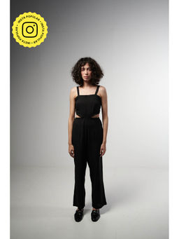 SOTBELLA - Pin-Striped Black Jumpsuit