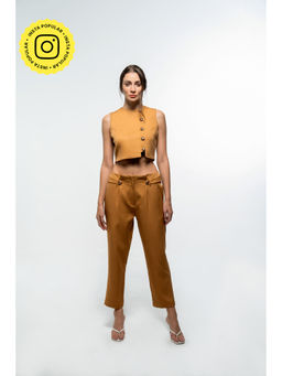 SOTBELLA - Brown Formal Top and Pants (Set of 2)