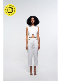 SOTBELLA - Formal White Top and Pants (Set of 2)