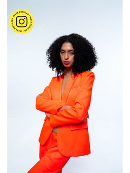 SOTBELLA - Orange Single Breasted Blazer