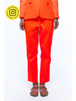 SOTBELLA - Orange Straight Fit Pants