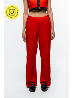 SOTBELLA - Formal Red Wide Leg Pants