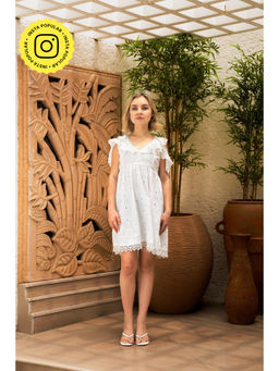 SOTBELLA - Tie Detail Ruffle Dress