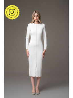 SOTBELLA - Contrast Overlocking Detail Dress