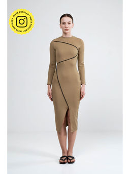 SOTBELLA - Mocha Mousse Bodycon Dress