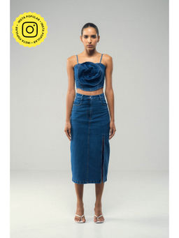 SOTBELLA - Indigo Rosetted Blue Co-Ord (Set of 2)