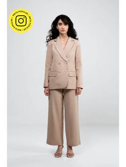 SOTBELLA - Beige Oversized Fit Co-Ord (Set of 2)