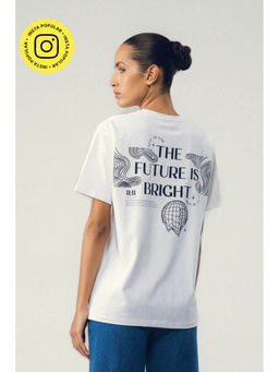 SOTBELLA - White Minimal Design Cotton T-Shirt