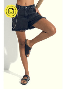 SOTBELLA - Washed Black Utility Shorts