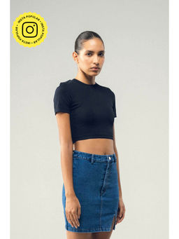 SOTBELLA - Basic Black Crop Top